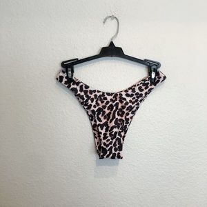Black and brown leopard cheeky bikini bottoms